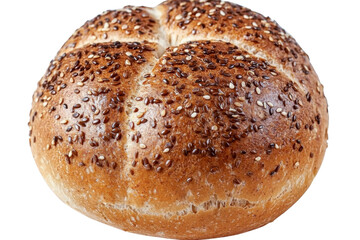 multigrain bread roll - isolated on white background