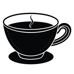 cup of coffee silhouette on white background, Vector illustration, bird, icon, svg, characters, Holiday t shirt, Hand drawn trendy Vector illustration, raven on a branch