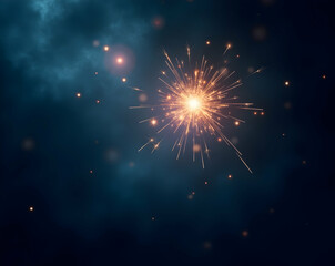 Obraz premium Enchanting starlight spectacle featuring a radiant burst of light with captivating dramatic lighting effects against a mesmerizing twilight canvas, evoking a sense of wonder