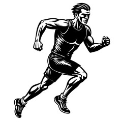 Naklejka premium man exercising