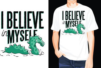 I believe In Myself t-shirt design unique idea © Nur