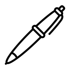 Ballpoint Pen Vector Line Icon Design