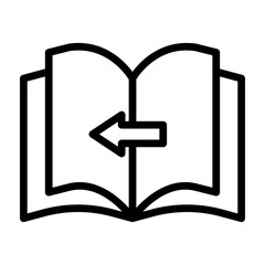 Flipbook Vector Line Icon Design