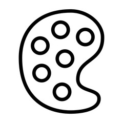 Palette Vector Line Icon Design