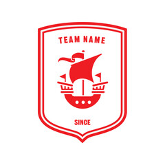 Football club logo design red...