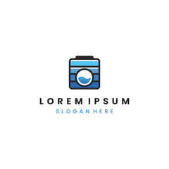 Modern vector icon of clean laundry, washer, battery power, soap, energy, and household service.