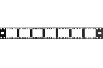 Fototapeta premium Isolated Black And White Film Strip On Transparent Background Illustration