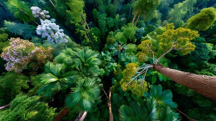 Lush Rainforest Canopy Aerial View - Aerial Views