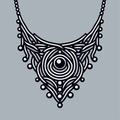 necklace design vector illustration
