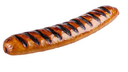 Isolated Grilled Sausage on Transparent Background Photo Illustration