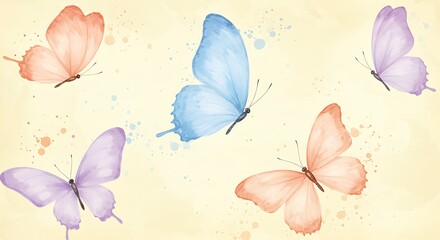 Fototapeta premium Butterflies Flying in the Air