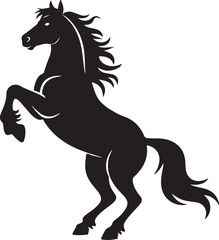 black horse silhouette