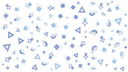White background with blue geometric shapes suitable for graphic design projects, wallpapers, digital art, backgrounds, and social media posts.