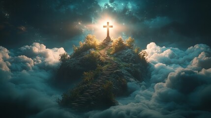 Stairs to cross, fantasy art style.