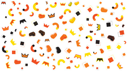 Pattern of crowns hearts and other geometric shapes. Suitable for backgrounds, wallpapers, stationery, invitations, and royalthemed designs.