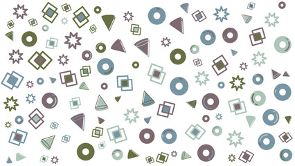 White background with geometric shapes suitable for modern design projects, web templates, posters, branding materials, packaging designs, and social media posts.