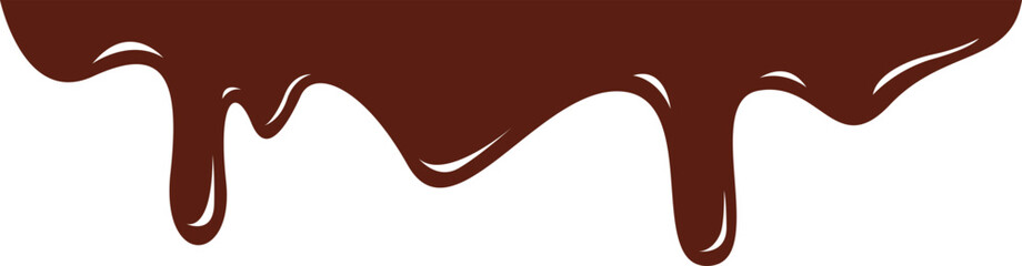 Chocolate Melted Border Illustration Element