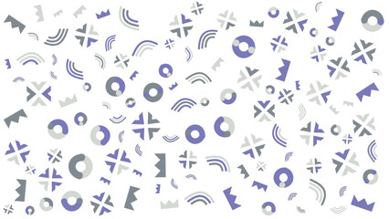 Pattern of geometric shapes in grey and purple. Great for background designs, wallpaper, print materials, packaging, and textile prints.