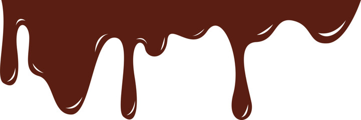 Chocolate Melted Border Illustration Element