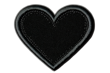 Isolated Black Heart Illustration With Transparent Background