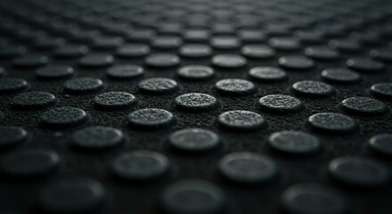 Black Textured Surface with Round Protrusions