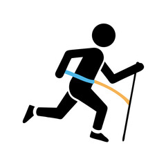 Resistance Band Sprint Vector Icon