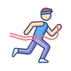 Resistance Band Sprint Vector Icon