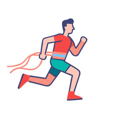 Resistance Band Sprint Vector Icon