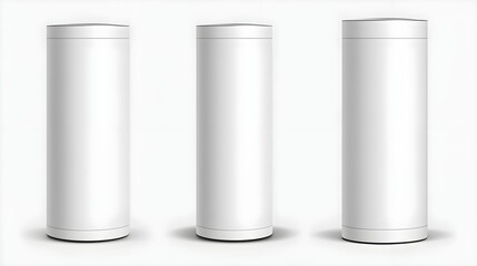 Modern packaging design for cans minimalist style studio environment flat layout