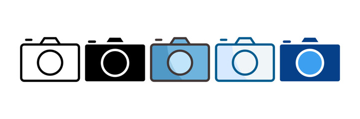 Photography Icon Set Multiple Style Collection