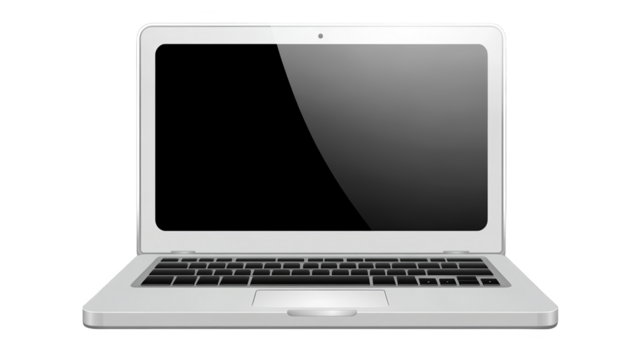 Isolated Modern Laptop Illustration On Transparent Background