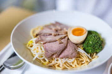 Taiwanese Dry Noodle with Pork and Lard Sauce Dish