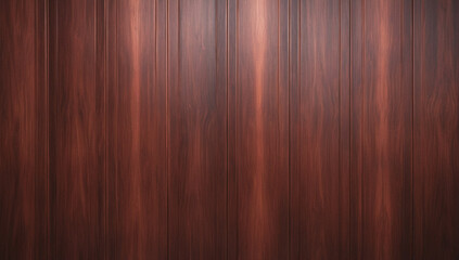 Polished, reddish-brown wooden planks arranged vertically with subtle color variations. Provides a warm and smooth wood background.