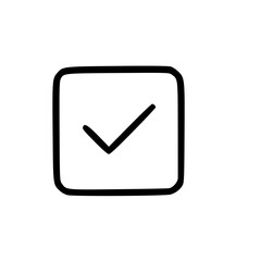Outline Handdrawn Check Box Icon