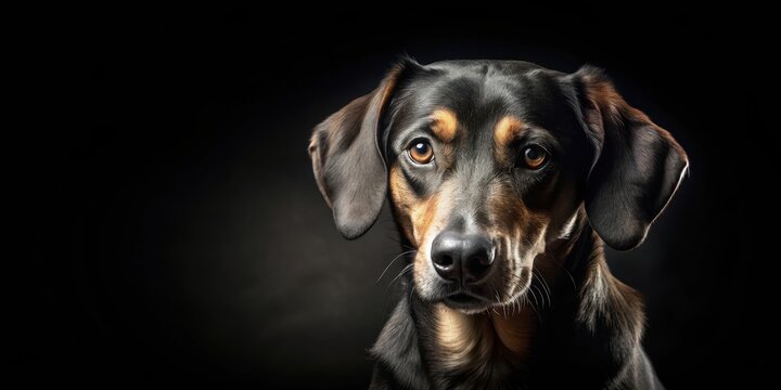 A captivating portrait of a dog, its expressive eyes and gentle gaze drawing the viewer into a world of canine companionship, loyalty, and unwavering affection.