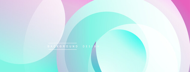 Abstract pastel layers create flowing shapes. Soft pinks, purples, turquoise blend seamlessly. Minimalist design evokes calm, modern aesthetic. Background suitable for digital projects.