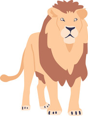 Lion African safari animal vector illustration