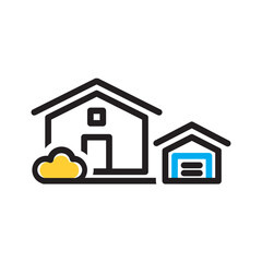 Vector black line icon for Adu