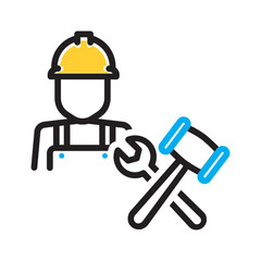 Vector black line icon for Craftsman