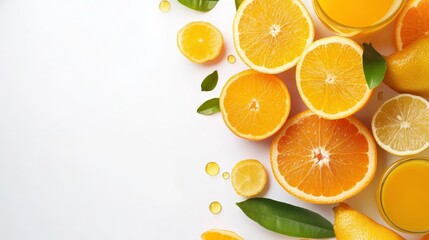 Fresh Citrus Juice with Vibrant Orange Slices
