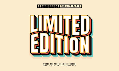 Limited edition retro simple editable text effect, ideal for vintage-inspired projects