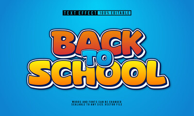 Back to school 3D editable text effect, perfect for education designs