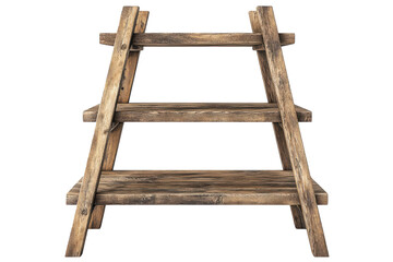 Rustic wooden picnic table illustration isolated on Transparent Background