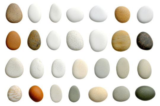 Collection of Smooth Rocks. Various colors and textures