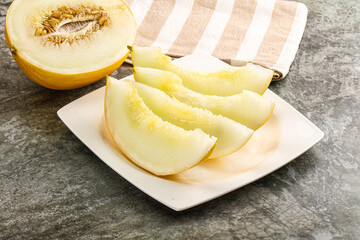 Sweet juicy ripe melon slices