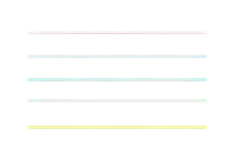 Obraz premium Glowing Horizontal Lines in Various Colors Against Transparent Background