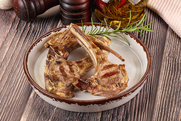 Delicous Grilled square rib of lamb