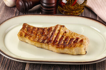 Tasty hot grilled pork loin