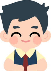 Flat Design Child Faces for Educational Materials