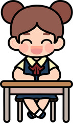 Flat Design Child Faces for Educational Materials